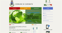 Desktop Screenshot of comunecarimate.it